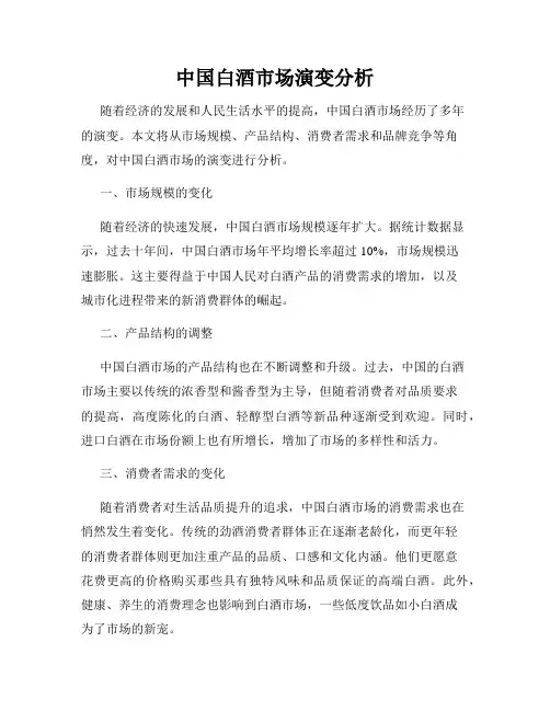中国白酒市场演变分析