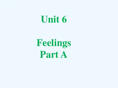 华县中心小学五年级英语下册Unit6FeelingsPartA课件1闽教版三起3