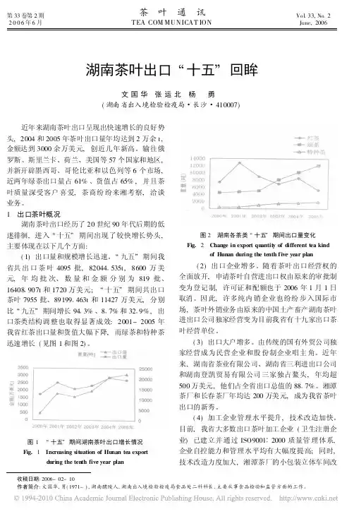 湖南茶叶出口_十五_回眸