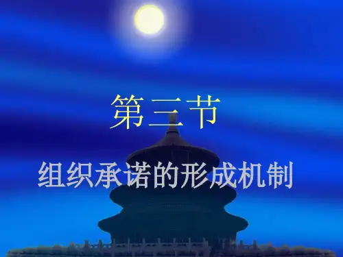 组织承诺的形成机制