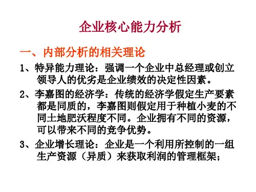 企业核心能力分析
