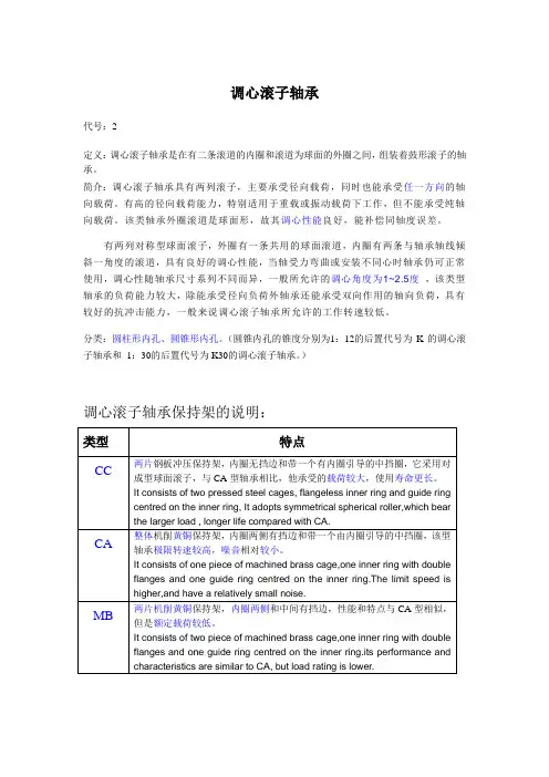调心滚子轴承