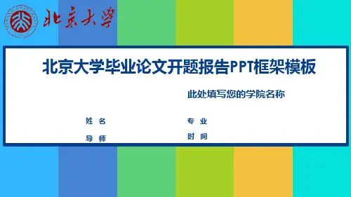 北京大学毕业论文开题报告ppt框架模板