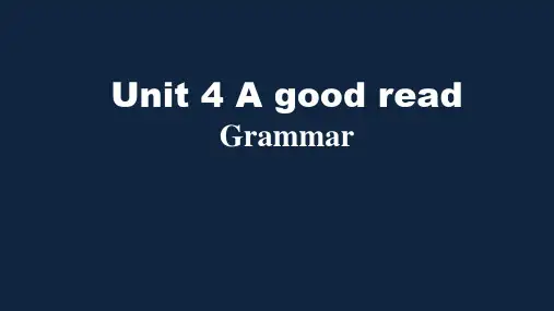 牛津译林英语八年级下册Unit 4 Grammar(共23张PPT)