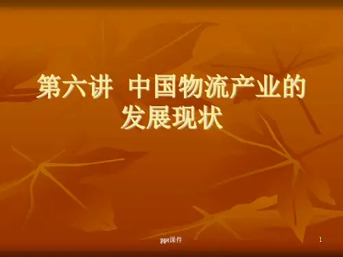 第六讲  中国物流产业的发展现状  ppt课件