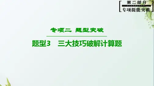 2019届高考物理二轮复习专项2题型3三大技巧破解计算题课件(36张)(全国通用)