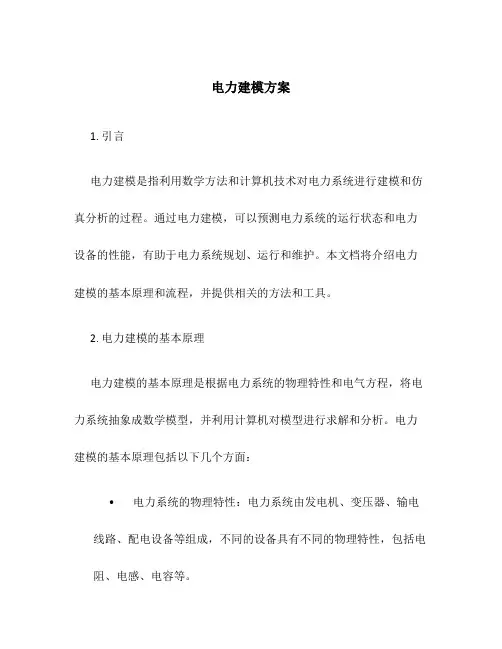 电力建模方案