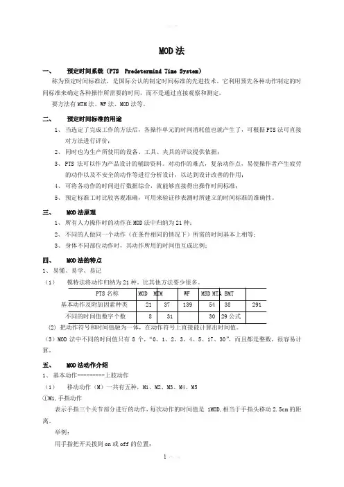MOD法-知识