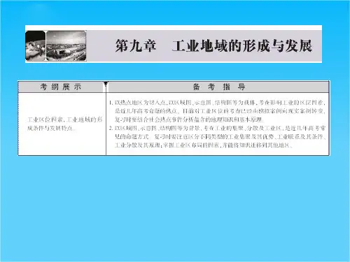 版高考地理一轮复习 第九章第一讲 工业的区位选择配套课件 新人教版必修2