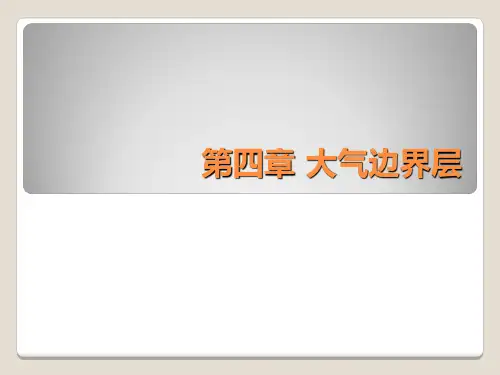 chapter4大气边界层