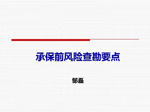 承保前风险查勘要点讲义.ppt