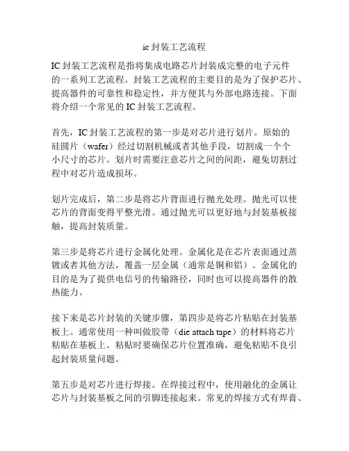 ic封装工艺流程