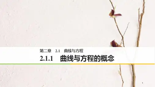 版高中数学 第二章 圆锥曲线与方程 2.1.1 曲线与方程的概念课件 新人教B版选修2-1.pptx