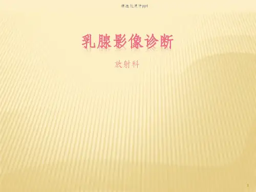 乳腺影像诊断ppt课件