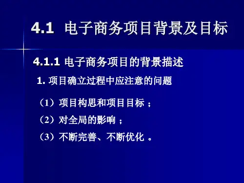 电子商务项目计划教材PPT课件