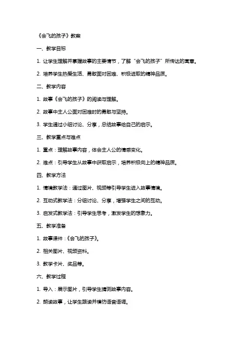 《会飞的孩子》教案