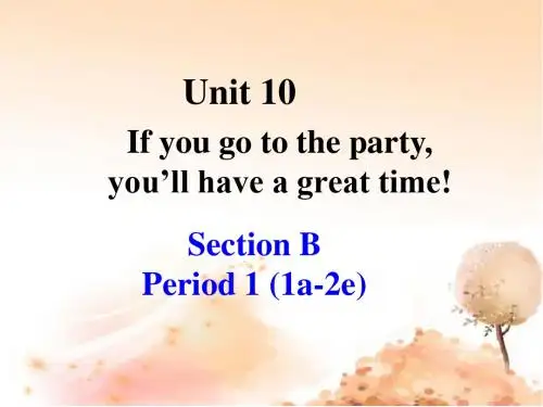 人教版英语八年级上册 Unit10 SectionB 1a-2e 课件(共32张PPT)