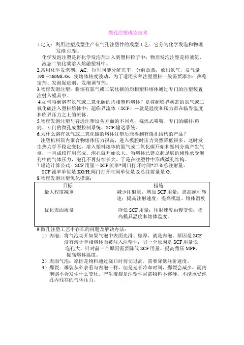 微孔注塑成型技术