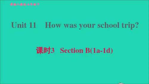 七年级英语下册Unit11课时3SectionB1a-1d习题课件新版人教新目标版
