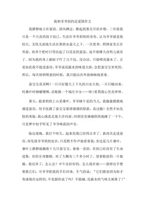 我和爷爷的约定爱国作文