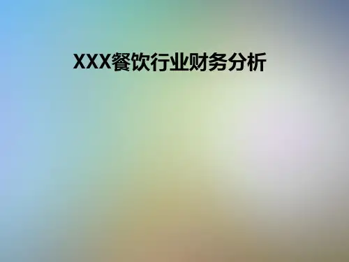 XXX餐饮行业财务分析