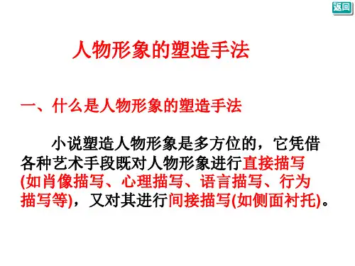 小说人物形象的塑造方法