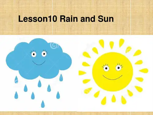 四年级下册英语课件 Lesson 10 Rain and Sun 冀教版PPT