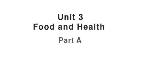 闽教版(MJ)六年级英语上册教学课件 Unit3 Part A Food and Health