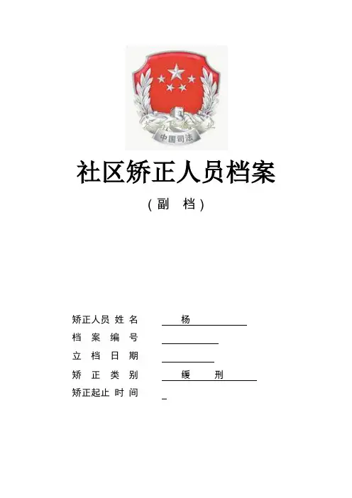 社区矫正对象档案.副档2