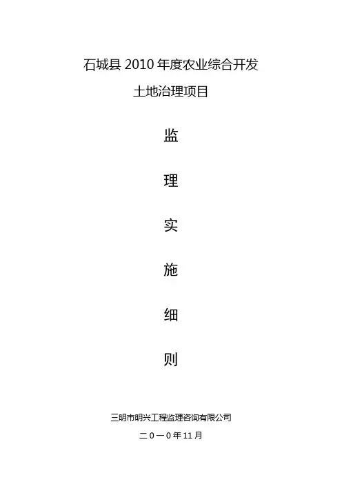监理细则