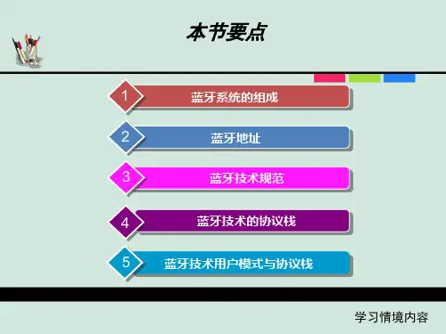 典型无线传输技术应用二节 蓝牙协议栈-38页PPT资料