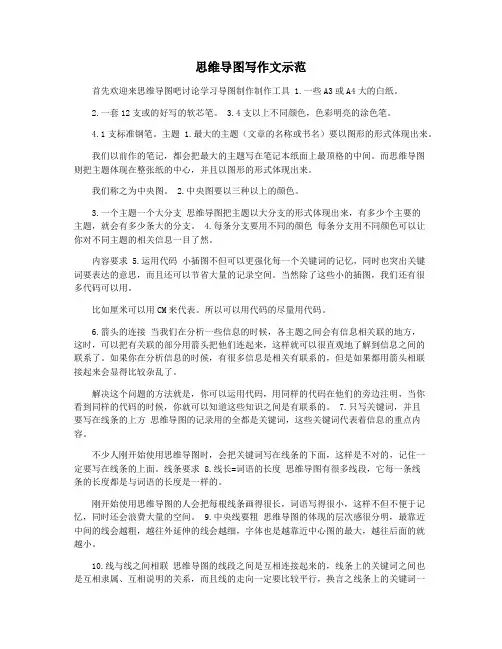 思维导图写作文示范