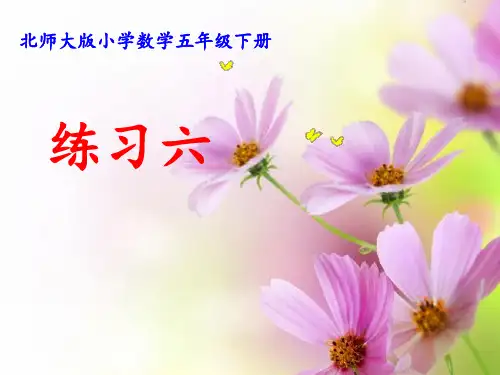 2020-2021学年北师大版五年级数学下册《练习六》课件