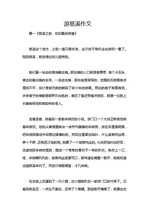 游慈溪作文