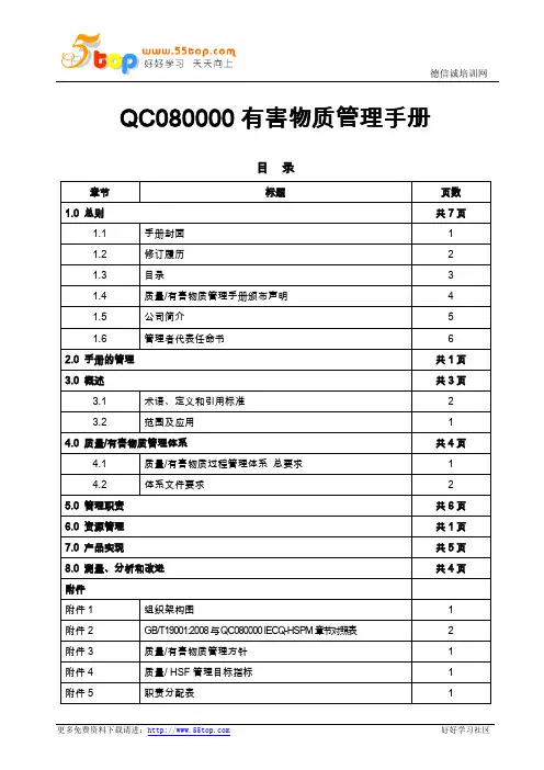 QC080000有害物质管理手册