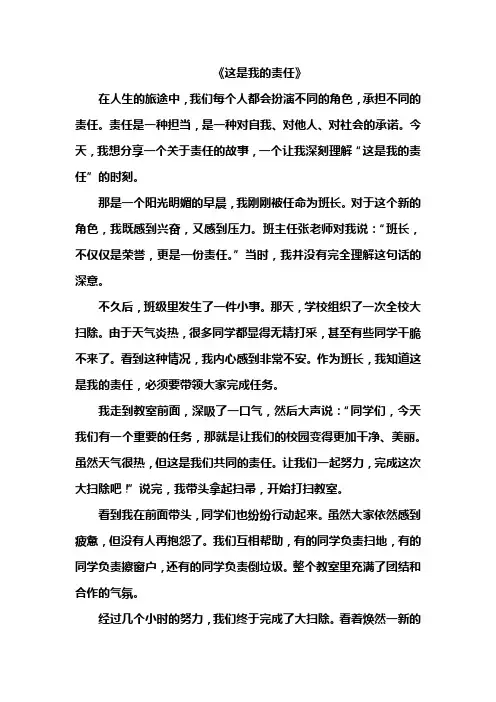 这是我的责任