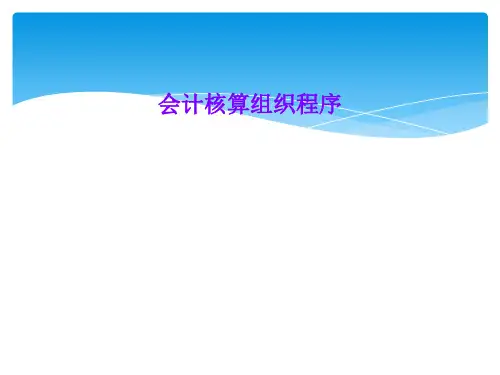 会计核算组织程序
