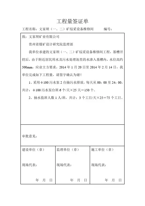抽水签证单