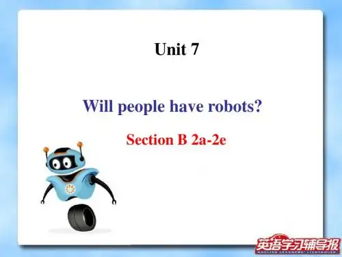 2013人教版新目标八年级英语上_Unit_7_SectionB 2a-2e_课件