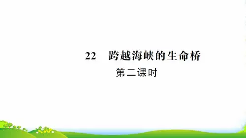 2023人教四年级语文上册第六组22跨越海峡的生命桥(第2课时)习题课件