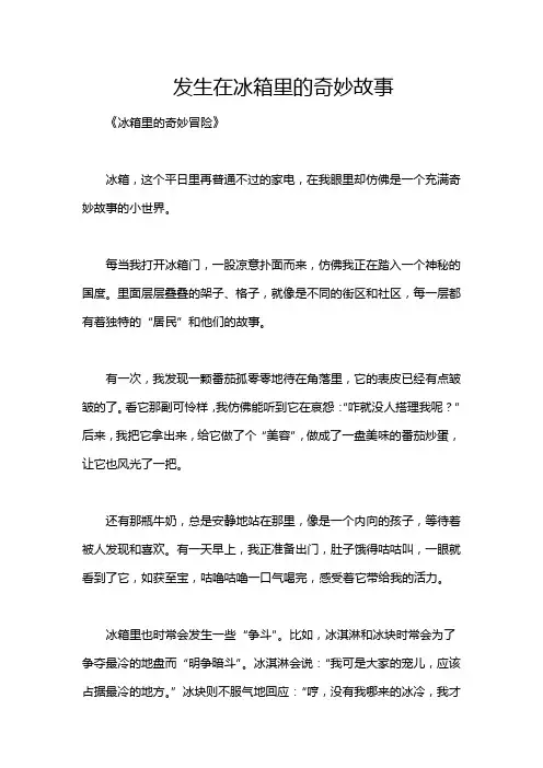 发生在冰箱里的奇妙故事