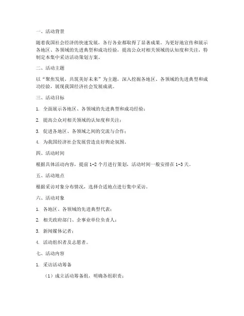 集中采访活动策划方案模板