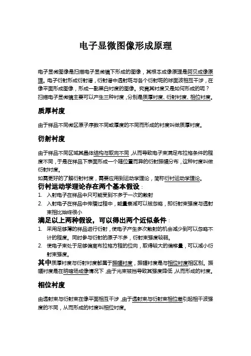 电子显微图像形成原理