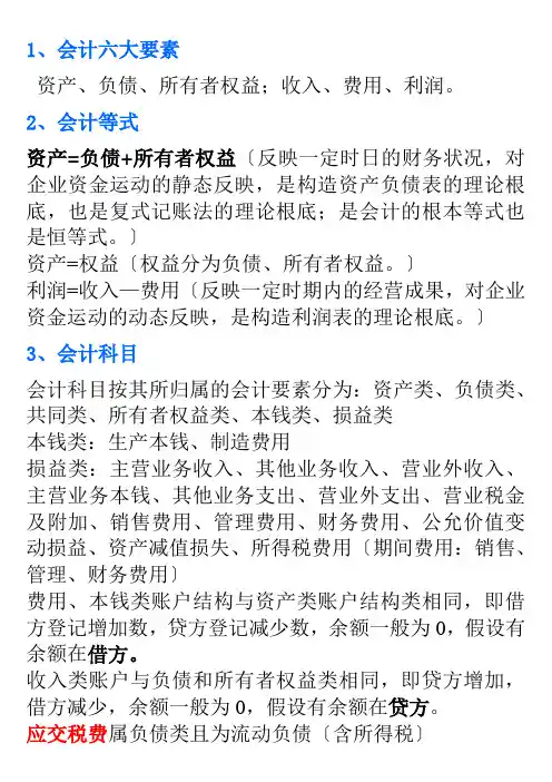 会计基础知识必备