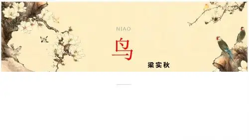 人教版七年级上册第18课《鸟》一等奖优秀课件