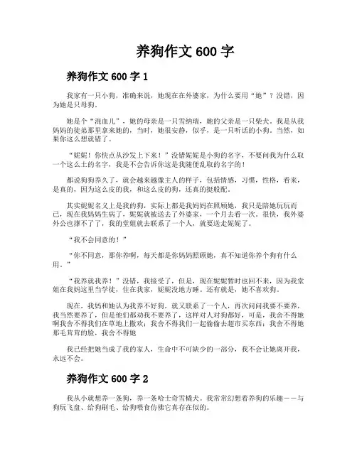 养狗作文600字