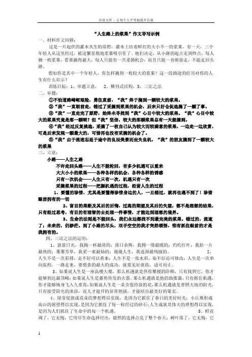 人生路上的浆果