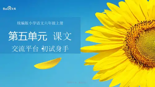 精编人教部编版2019六年级上册语文课件交流平台·初试身手