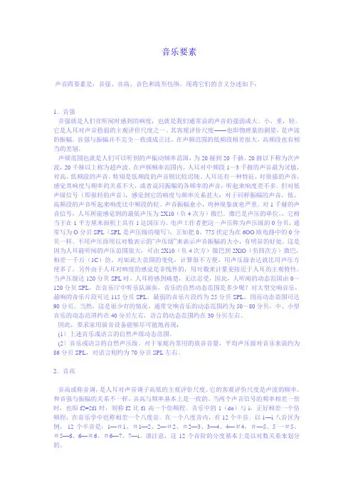 音乐要素