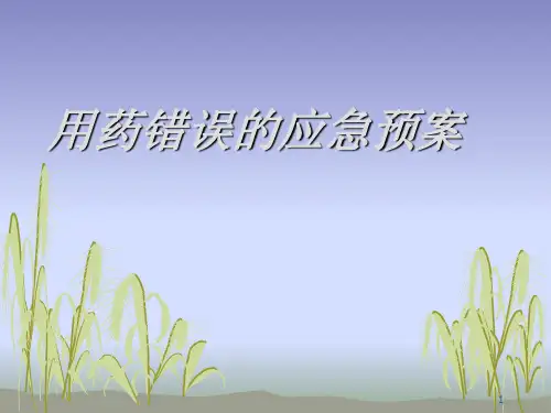 用药错误的应急预案ppt课件